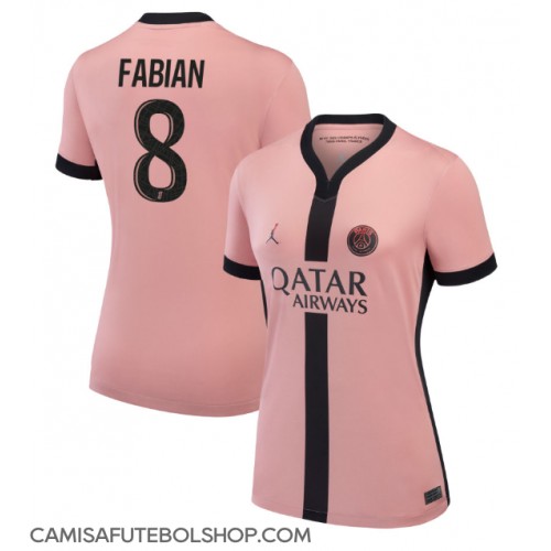 Camisa de time de futebol Paris Saint-Germain Fabian Ruiz #8 Replicas 3º Equipamento Feminina 2024-25 Manga Curta